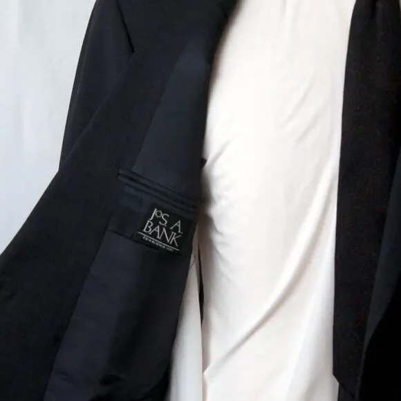 Jos A Bank 42R Navy Sport Coat Blazer Jacket‎ 2B Wool D060388